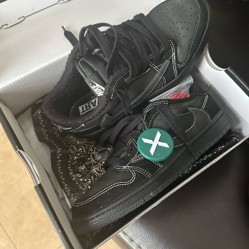 Size 3 (PS) - Jordan 1 OG SP x Travis Scott Low Black Phantom